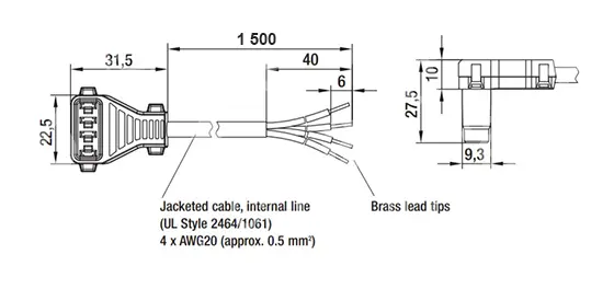 kabel připojovací ventilátoru EBM, W1G172
